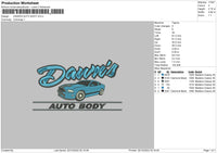 Dawns Auto Embroidery File 6 sizes