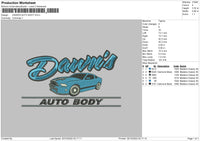 Dawns Auto Embroidery File 6 sizes