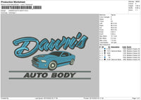 Dawns Auto Embroidery File 6 sizes
