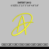 Datext 2812 Embroidery File 6 sizes