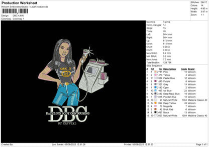 DBC Embroidery File 5 sizes