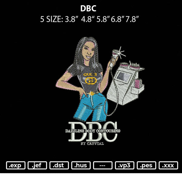 DBC Embroidery File 5 sizes