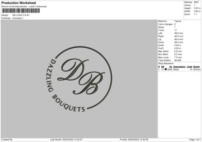 Dbcircle Embroidery File 6 sizes