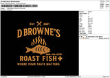 Dbrownestext Embroidery File 6 sizes