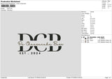 Dcbtext Embroidery File 6 sizes