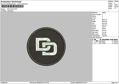 Dd Circle Embroidery File 6 sizes
