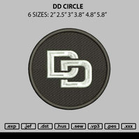 Dd Circle Embroidery File 6 sizes