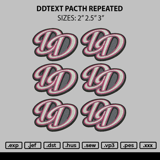 Ddtext Patch Embroidery File 6 sizes