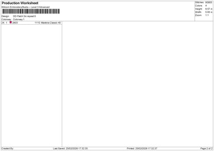 Ddtext Patch Embroidery File 6 sizes