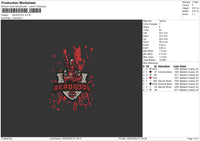 Dead Pool Embroidery File 4 size