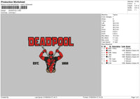 Deadpool0109 Embroidery File 6 sizes