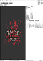Dead Pool Embroidery File 4 size