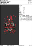 Dead Pool Embroidery File 4 size