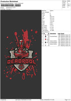 Dead Pool Embroidery File 4 size