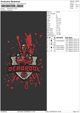 Dead Pool Embroidery File 4 size
