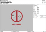 Deadpool Logo Embroidery File 4 size