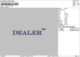 Dealertext Puff Embroidery File 6 sizes