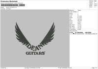 Dean Guitars Embroidery File 5 sizes