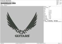 Dean Guitars Embroidery File 5 sizes
