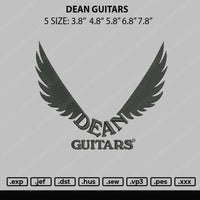 Dean Guitars Embroidery File 5 sizes
