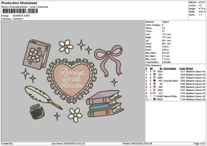 Dearesticons Embroidery File 6 sizes