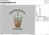 Death Before Decafe Embroidery File 4 size