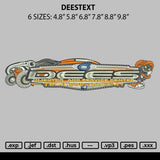 Deestext Embroidery File 6 sizes