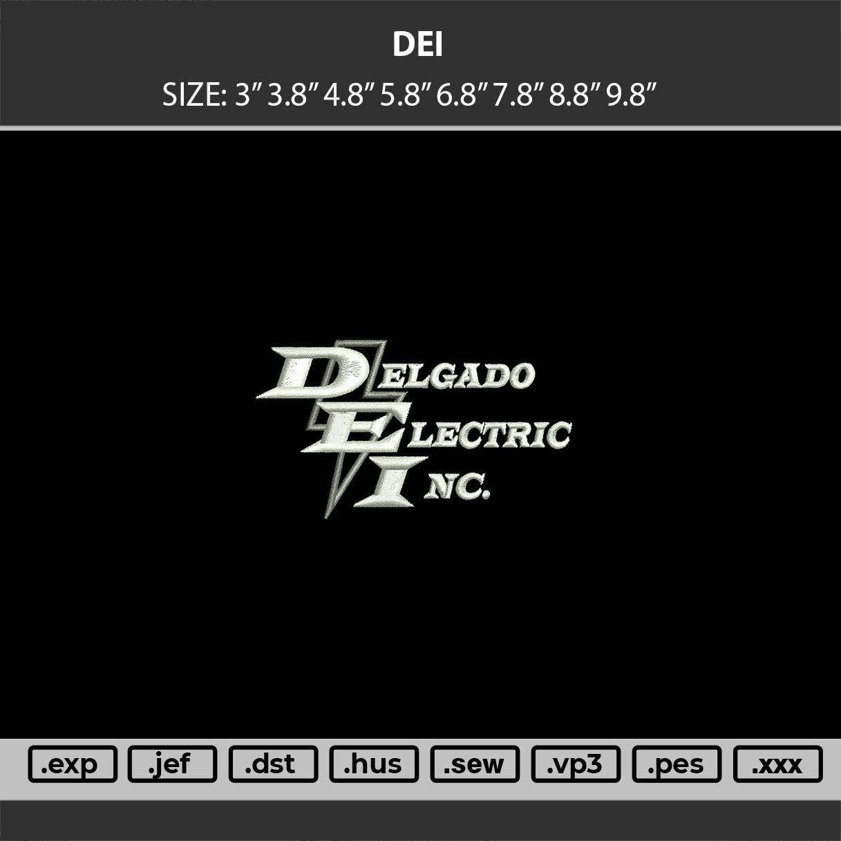 DEI Embroidery Machine Design File