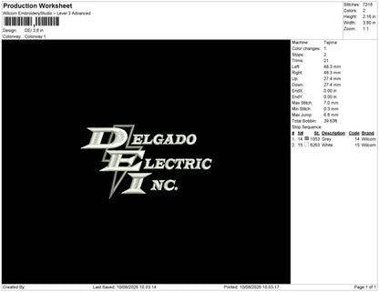 DEI Embroidery Machine Design File