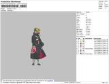 Deidara Embroidery File 4 size