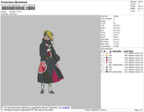 Deidara Embroidery File 4 size