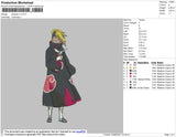 Deidara Embroidery File 4 size