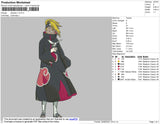 Deidara Embroidery File 4 size