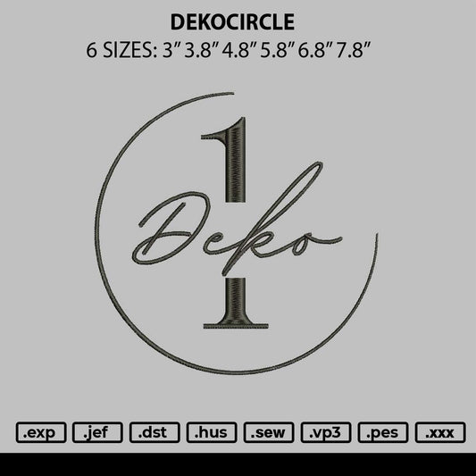 Dekocircle Embroidery File 6 sizes