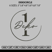 Dekocircle Embroidery File 6 sizes