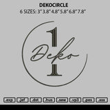 Dekocircle Embroidery File 6 sizes