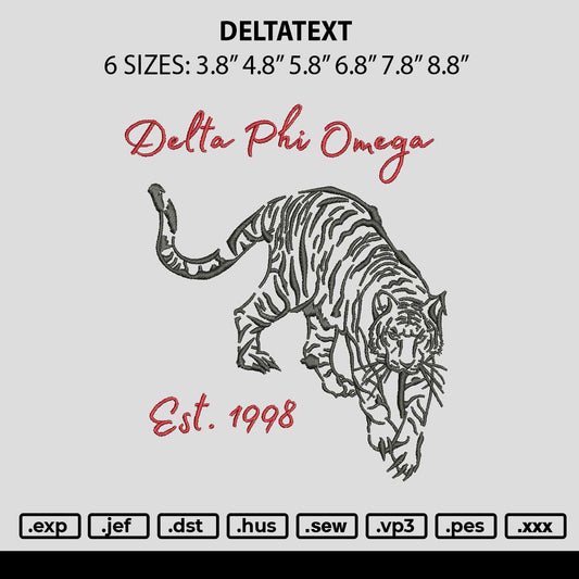 Deltatext 1104 Embroidery File 6 sizes