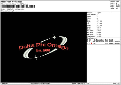 Deltatext 1104b Embroidery File 6 sizes