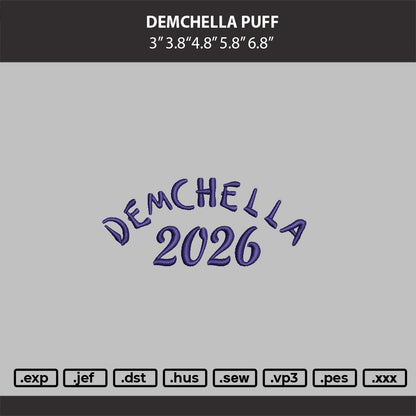 DEMCHELLA PUFF Embroidery Machine Design File
