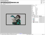 Demon Slayer Rectangle V3 Embroidery File 4 size