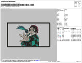 Demon Slayer Rectangle V3 Embroidery File 4 size
