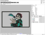 Demon Slayer Rectangle V3 Embroidery File 4 size