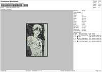 Denji Rectangle Embroidery File 6 sizes
