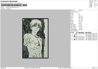 Denji Rectangle Embroidery File 6 sizes