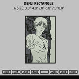 Denji Rectangle Embroidery File 6 sizes