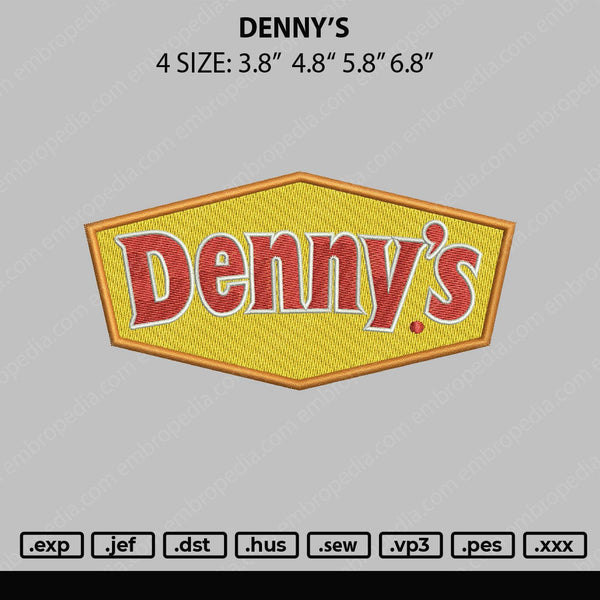 Denny's Embroidery File 4 size