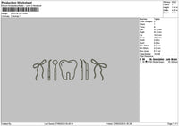 Dental Kit 2706 Embroidery File 6 sizes
