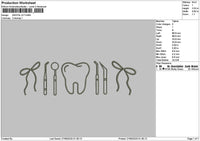 Dental Kit 2706 Embroidery File 6 sizes
