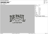 De Paul Embroidery File 7 sizes