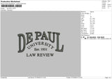De Paul Embroidery File 7 sizes